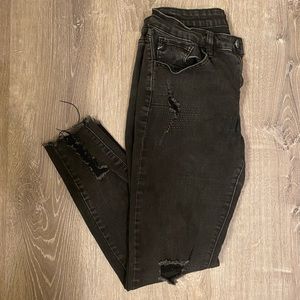 Kancan midrise distressed ankle skinny jeans